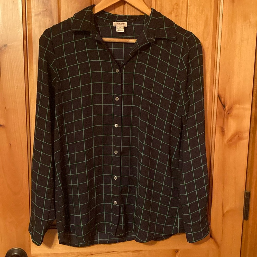 Silk Button-Up From Jcrew Factory, Xs, Like New - image 1